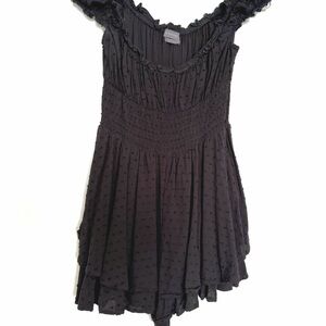 Urban Outfitters Charcoal Pleated Dress